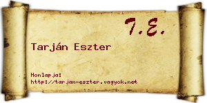 Tarján Eszter névjegykártya