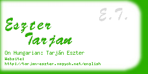 eszter tarjan business card